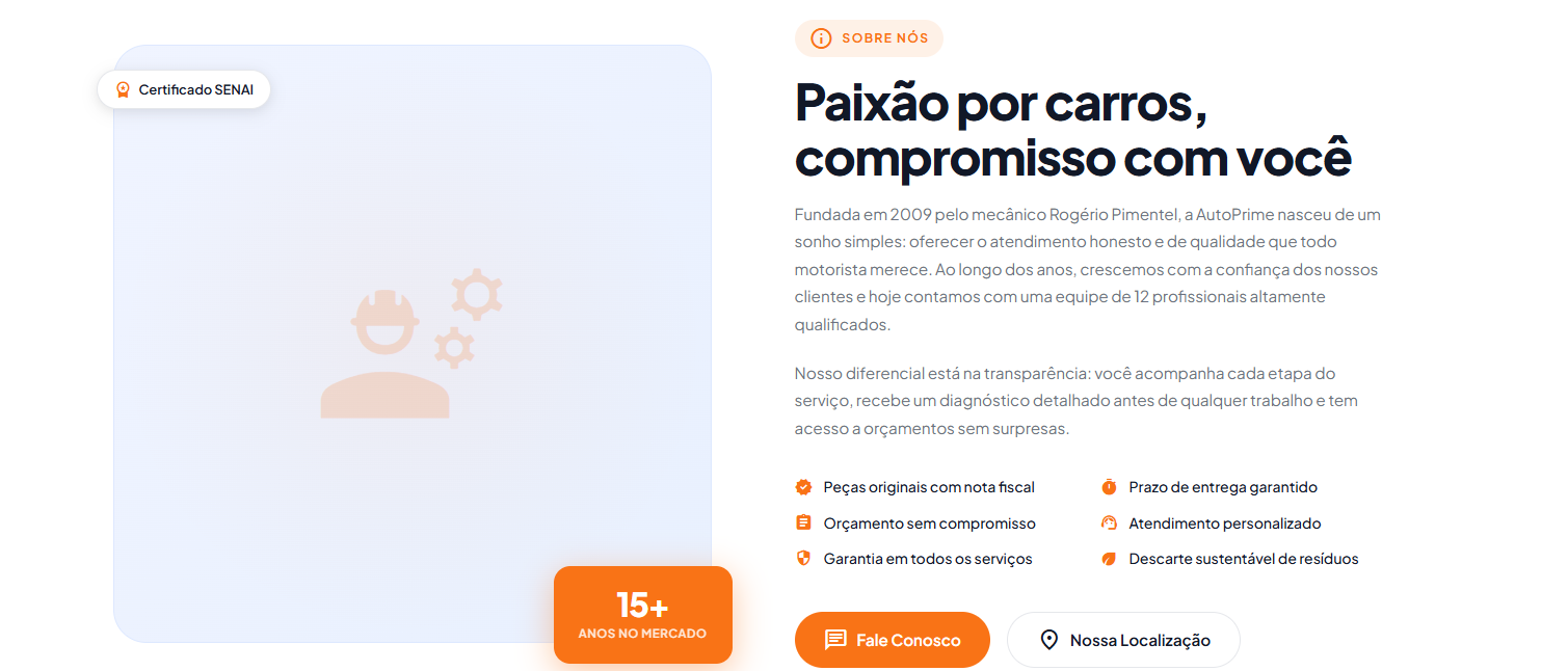 AutoPrime Mecânica — site criado pela DevGentil